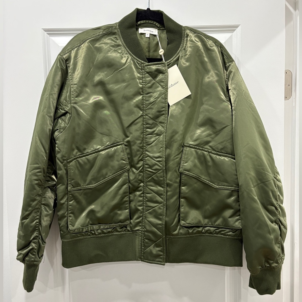 Bohme Rylee Satin Bomber Jacket - Picture 3 of 7